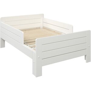 Alfred et Compagnie  Lit evolutif pin massif blanc 90x140-200