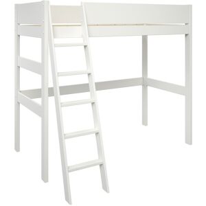 Alfred et Compagnie  Lit mezzanine pin massif blanc 90x190