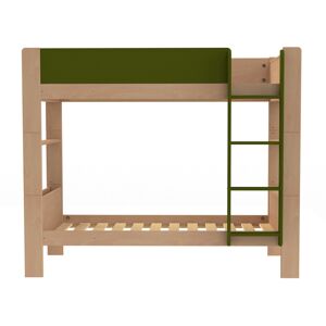 Alfred et Compagnie  Lit superpose separable en hetre vert bois 90x190