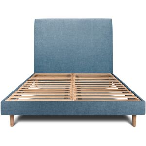 Sommeil de Plomb Lit avec tête de lit tapissier tissu et sommier kit Bleu ocean 200x20 - Publicité