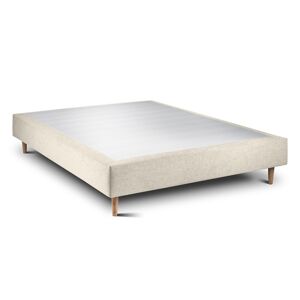 Sommeil de Plomb Sommier Tapissier Tissu Beige clair 140x190