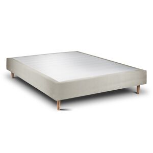 Sommeil de Plomb Sommier Tapissier Velours Taupe 140x200