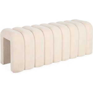 sweeek Banc, bout de lit beige contemporain tissu, design Beige 114x45x40cm