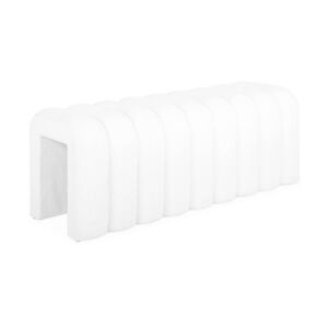 sweeek Banc, bout de lit blanc contemporain tissu, design