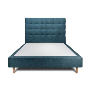Sommeil de Plomb Lit avec tête de lit capitonnee et sommier tapissier Bleu 150x190 - Publicité