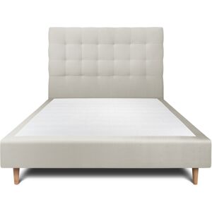 Sommeil de Plomb Lit avec tête de lit capitonnee velours et sommier Taupe 150x190 - Publicité