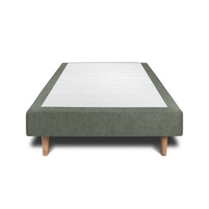 Sommeil de Plomb Sommier Tapissier Tissu Vert kaki 90x200