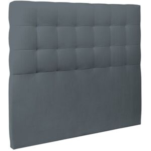 Sommeil de Plomb Tete de lit Capitonnee Velours Gris anthracite 150x120