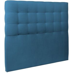 Sommeil de Plomb Tete de lit Capitonnee Velours Bleu ocean 150x120