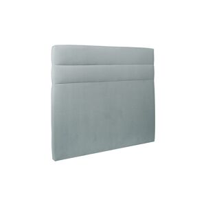 Sommeil de Plomb Tete de lit Lignes Velours Gris bleute 150x120