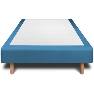 Sommeil de Plomb Sommier Tapissier Velours Bleu ocean 80x200