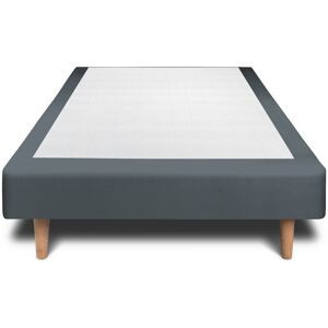 Sommeil de Plomb Sommier Tapissier Velours Gris anthracite 100x200