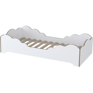 Weber industries Lit 70x140 nuage sommier inclus panneaux stratifies blanc Blanc 142x45x74cm