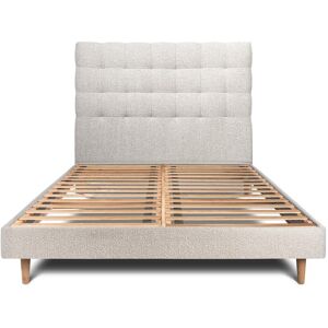 Sommeil de Plomb Lit avec tête de lit capitonnee et sommier kit Beige clair 180x200 - Publicité