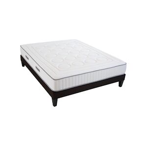 Olympe Literie Ensemble Matelas Mémoire de forme + Sommier Bois 140x200 cm CRISTAL OLYMPE LITERIE