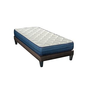 Bellecour Ensemble Matelas Ressorts ensachés + Sommier Bois 90x190 cm QUINCONCES BELLECOUR