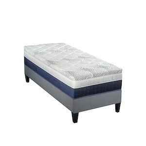 Bellecour Ensemble Matelas Mémoire de forme + Sommier Bois 90x190 cm CASTELLANE BELLECOUR