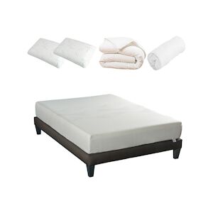 Olympe Literie Ensemble Matelas Mémoire de forme + Sommier + Accessoires 180x200 cm SENSITIVE OLYMPE LITERIE