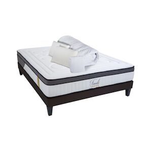 Bellecour Ensemble Matelas Mémoire de forme + Sommier + Accessoires 140x190 cm TIVOLI BELLECOUR