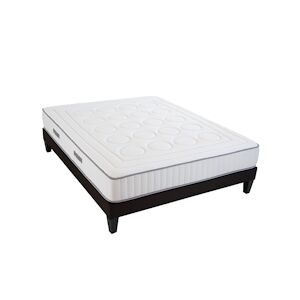 Olympe Literie Ensemble Matelas Mémoire de forme + Sommier Bois 160x200 cm CRISTAL OLYMPE LITERIE