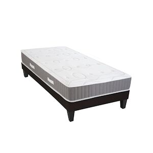 Olympe Literie Ensemble Matelas Mémoire de forme + Sommier Bois 90x190 cm INTUITION OLYMPE LITERIE