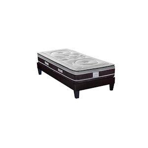 Ensemble Matelas Ressorts ensachés + Sommier Bois 90x200 cm DIVIN HYPSOM