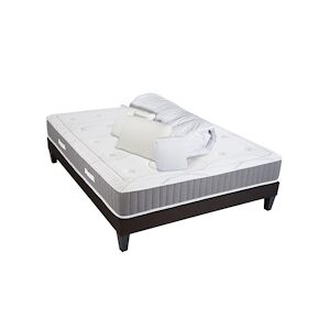 Olympe Literie Ensemble Matelas Mémoire de forme + Sommier Bois + Accessoires 140x200 cm INTUITION OLYMPE LITERIE