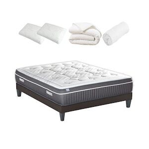 Bellecour Ensemble Matelas Mémoire de forme + Sommier + Accessoires 180x200 cm COLOMBE BELLECOUR