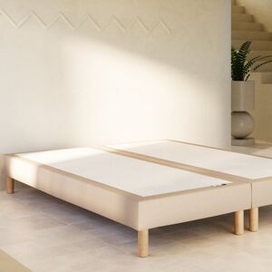 Sommier Tediber 120x200 beige - Livré-assemblé gratuitement, Marque Française - 100 nuits d'essai et retours gratuit + de 70 000 clients ravis - Publicité