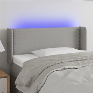 Non communiqué Tête de lit à LED Gris clair 103x16x78/88 cm Tissu Gris clair - Publicité