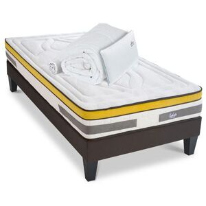 Non communiqué Ensemble Matelas Aubertin Ressorts ensachés Accueil mémoire + sommier + accessoires - 90 x200 cm - Publicité