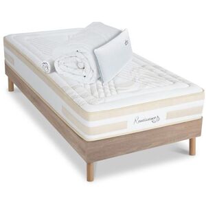 Non communiqué Matelas Renaissance Mousse Accueil Mémoire de forme+ sommier + accessoires - 90 x190 cm - Publicité