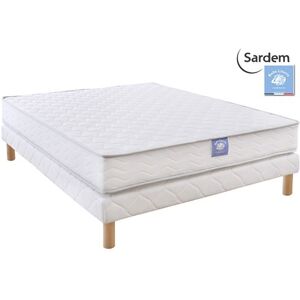 Ensemble matelas sardem belle literie forum + sommier tapissier 160x200 - Publicité