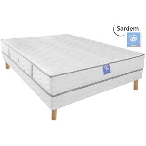 Ensemble matelas sardem belle literie diadème + sommier tapissier 160x200 - Publicité