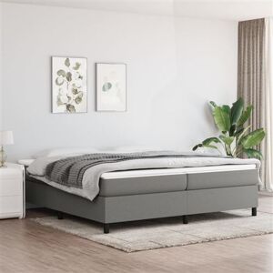 Non communiqué vidaXL Sommier à lattes de lit avec matelas Gris foncé 200x200cm Tissu Gris - Publicité