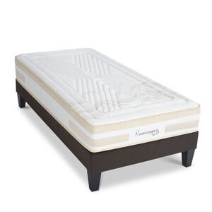 Non communiqué Matelas Renaissance Mousse recyclée Accueil Mémoire de forme et sommier tissu gris - 90 x190 cm - Publicité