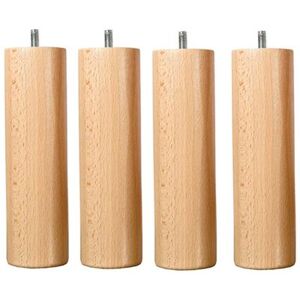 Non communiqué BELLECOUR LITERIE - Jeu de pieds de lit cylindriques en bois Hauteur 30 cm (lot de 4) Bois - Publicité