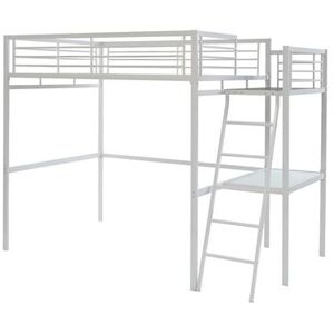 Non communiqué Lit mezzanine CASUAL II - 140 x 190 cm - plateforme bureau - Blanc Blanc - Publicité