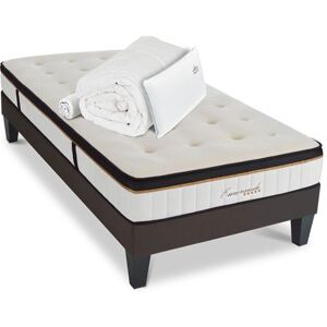 Non communiqué Matelas Emeraude Mousse Haute densité Accueil Mémoire de forme+ sommier + accessoires - 90 x190 cm - Publicité