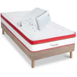 Non communiqué Matelas Suprême Mousse Haute densité Accueil Mémoire de forme+ sommier + accessoires - 90 x190 cm - Publicité