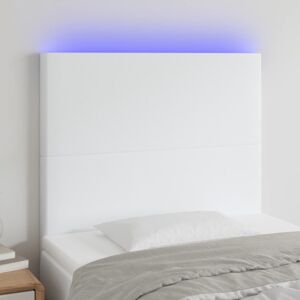 3122229 vidaXL Tête de lit à LED Blanc 100x5x118/128 cm Similicuir - Publicité