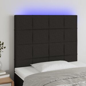 3122400 vidaXL Tête de lit à LED Noir 80x5x118/128 cm Tissu - Publicité