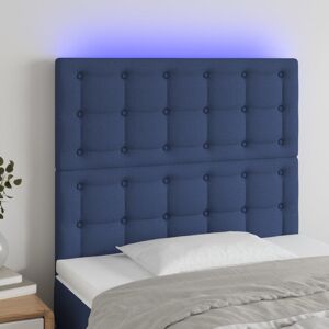 3122854 vidaXL Tête de lit à LED Bleu 100x5x118/128 cm Tissu - Publicité