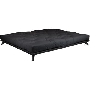 Sommier noir et matelas Double latex noir 160x200 Senza - Karup Design - Publicité