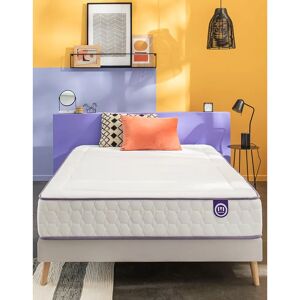 Merinos Matelas 560 ressorts + mémoire de forme Mérinos 26 cm confort moelleux - Matelas 2 Personnes : 140x200cm - Blanc - Merinos560 ressorts ensachés pour une bonne absorption des mouvements, mousse à mémoire de forme pour un effet cocon, 3 zones de sou