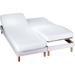 Protege-matelas tete et pieds relevables molleton impermeable irretrecissable - Conforlux Blanc Protege matelas 2 personnes : 2x90x200cm