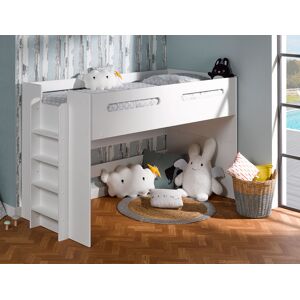 Chambrekids Lit mi-hauteur Plume Blanc 90x190