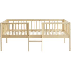 No name Sasha - Cadre de lit pour enfant avec échelle en bois 90x190cm - Couleur - Naturel