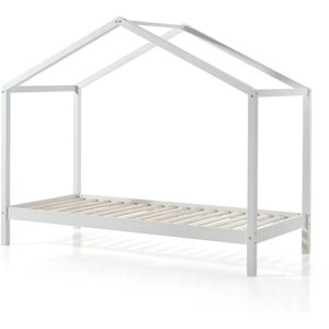 No name Alapi - Lit enfant cabane en bois 90x200cm - Couleur - Blanc