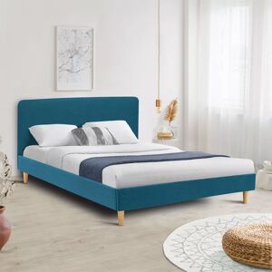 IDMarket Lit double scandinave bleu canard